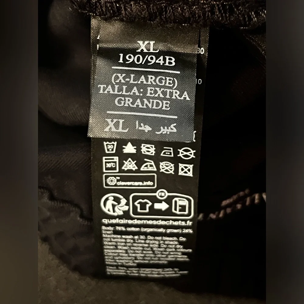 AllSaints Men’s XL Black “Hanbury” Drawstring Pants Black Cotton/Linen